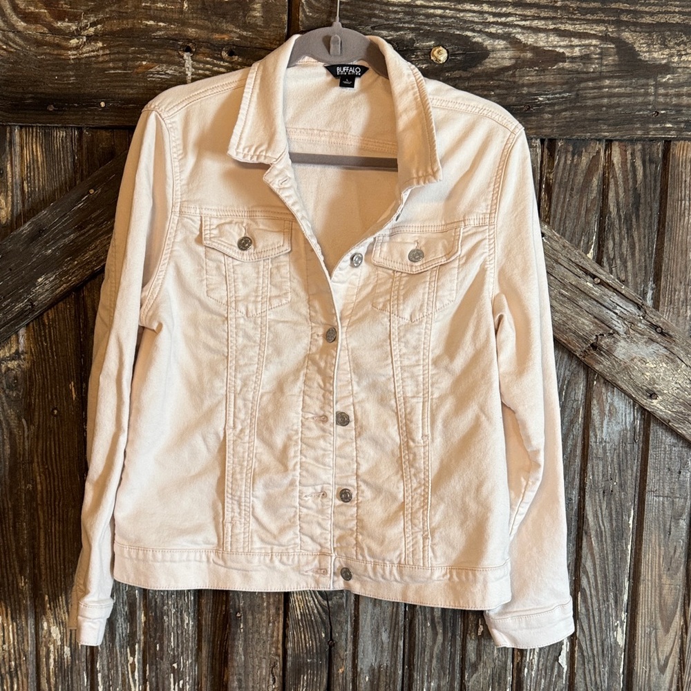 Buffalo David Bitton Women's Cream Jean Jacket - Picture 1 of 6